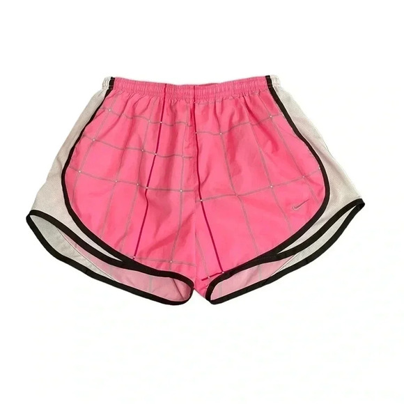 Nike Dri-Fit Tempo Running Shorts Pink White Black Trim Women’s Size Small - Picture 1 of 10